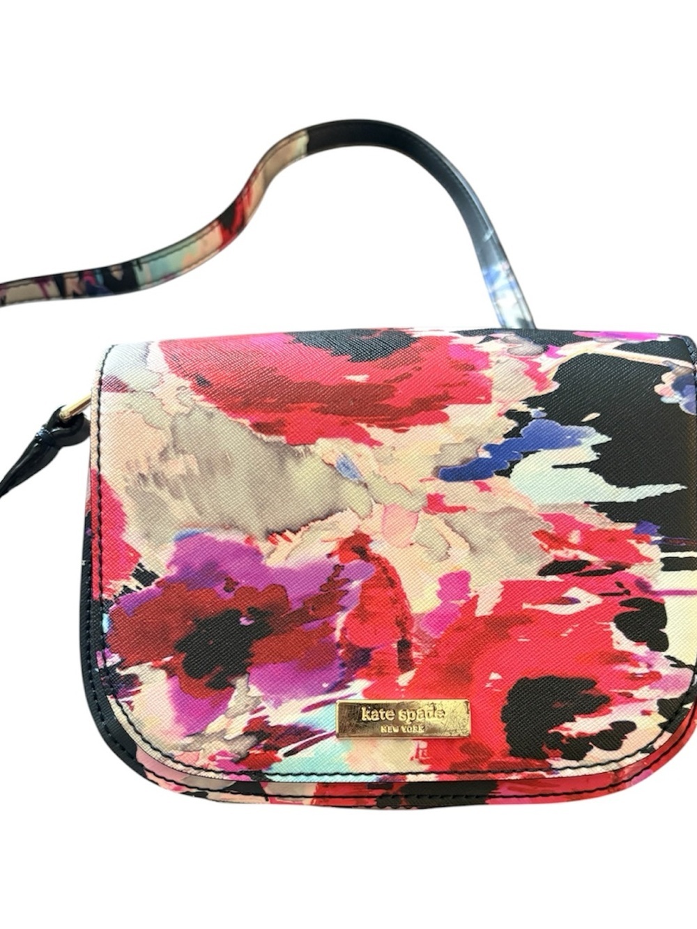 Kate Spade Carson Laurel way printed Blury Floral crossbody bag